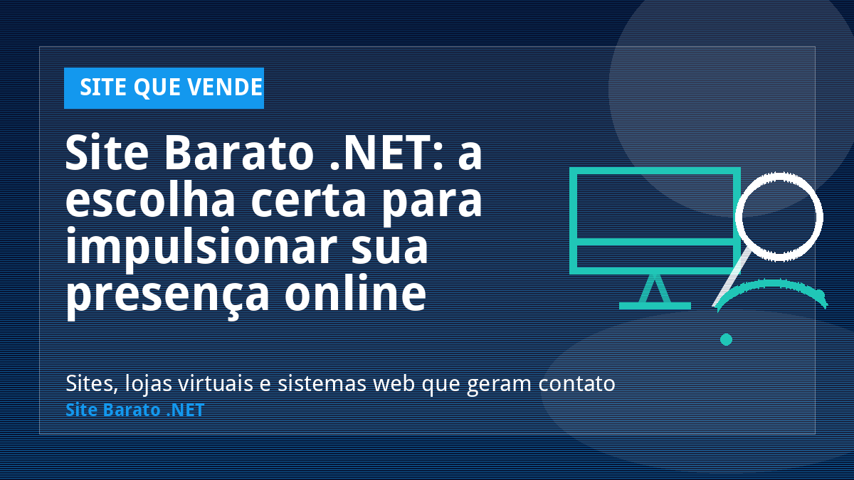 Site Barato .NET: a escolha certa para impulsionar sua presença online - Site que Vende | Site Barato .NET