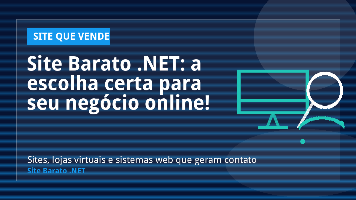Site Barato .NET: a escolha certa para seu negócio online! - Site que Vende | Site Barato .NET