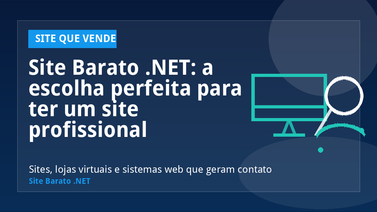 Site Barato .NET: a escolha perfeita para ter um site profissional - Site que Vende | Site Barato .NET