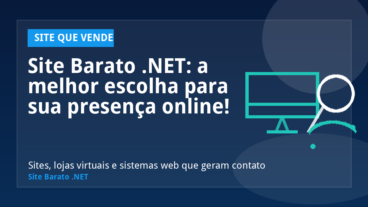 Site Barato .NET: a melhor escolha para sua presença online! - Site que Vende | Site Barato .NET