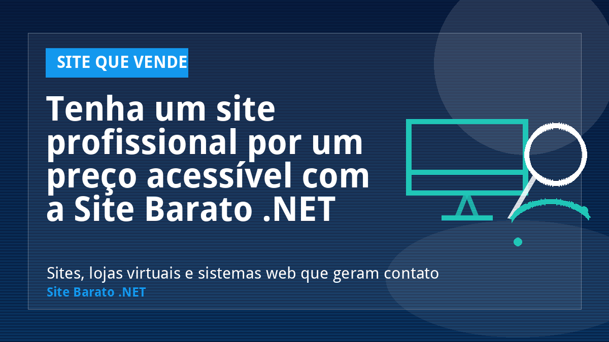 Tenha um site profissional por um preço acessível com a Site Barato .NET - Site que Vende | Site Barato .NET