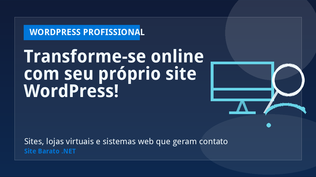 Transforme-se online com seu próprio site WordPress! - WordPress Profissional | Site Barato .NET